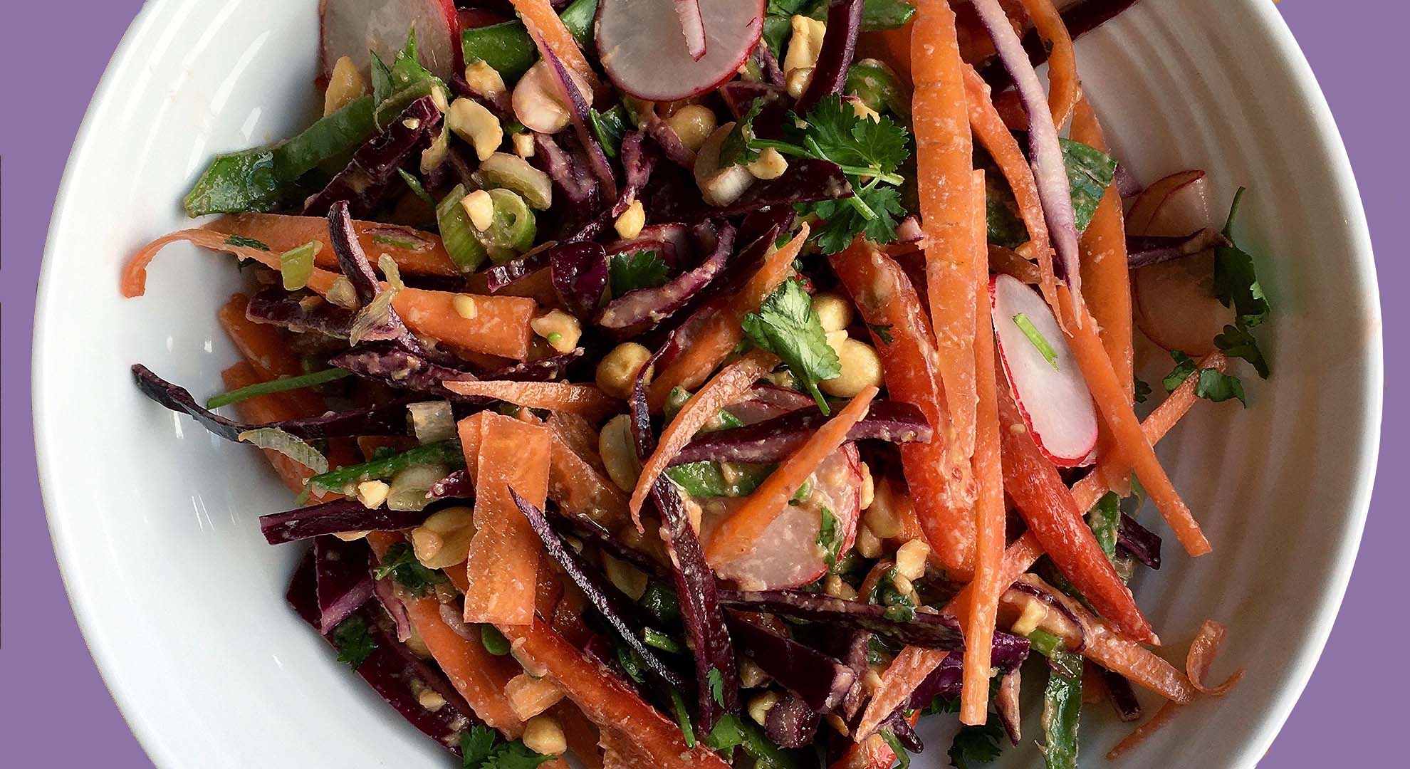 Crunchy salad with peanut butter dressing recipe Zero Waste Scotland